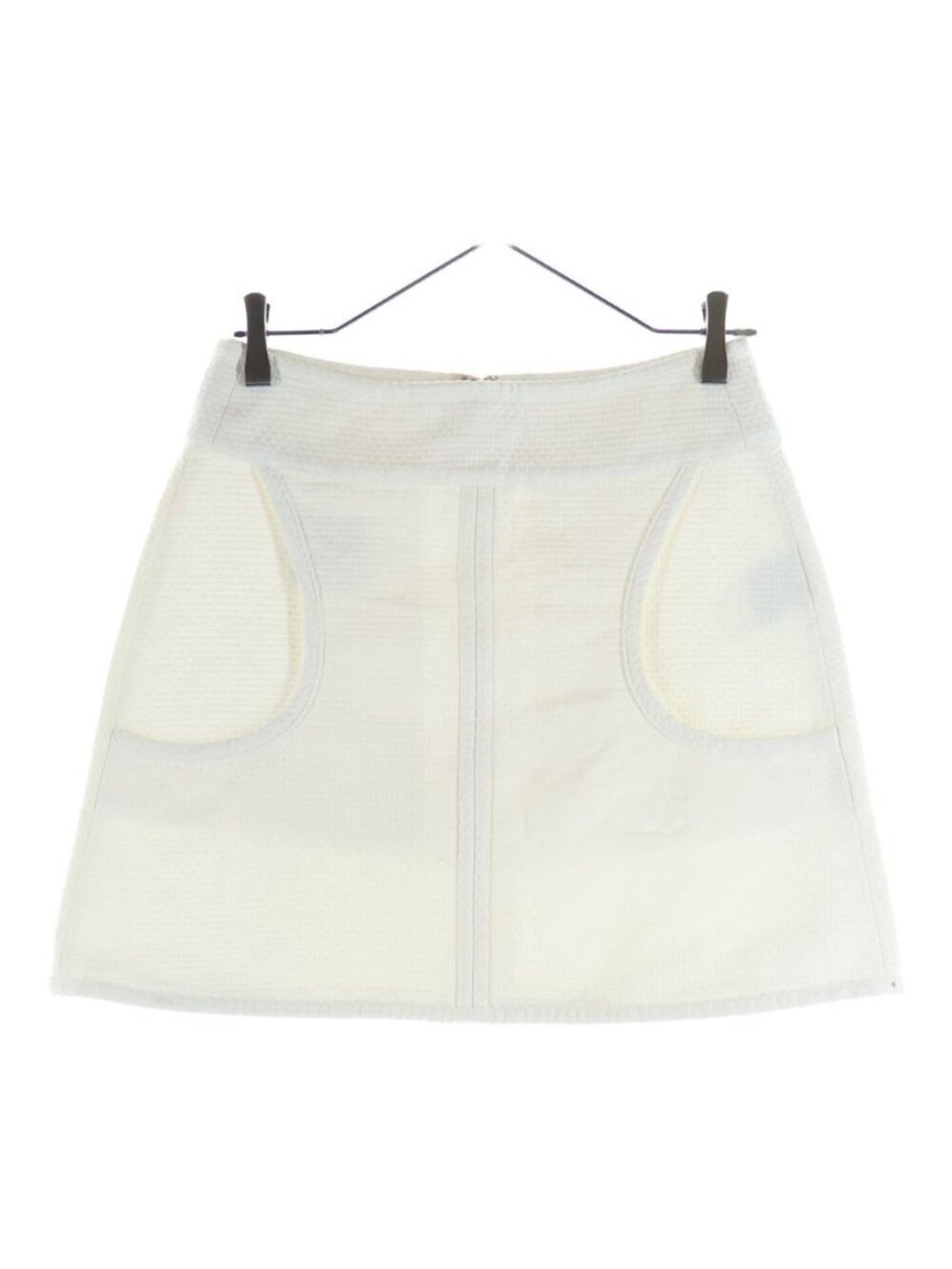 Chanel 09P Sports Line CC Logo Jacquard Mini Skirt White